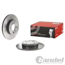 2X BREMBO BREMSSCHEIBEN 240mm VOLL HINTEN VORNE PASSEND FÜR ABARTH 500 500C