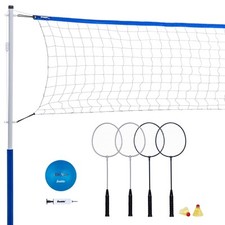 Franklin Sports Volleyball and Badminton Set - Volleyball, Pump, Badminton
