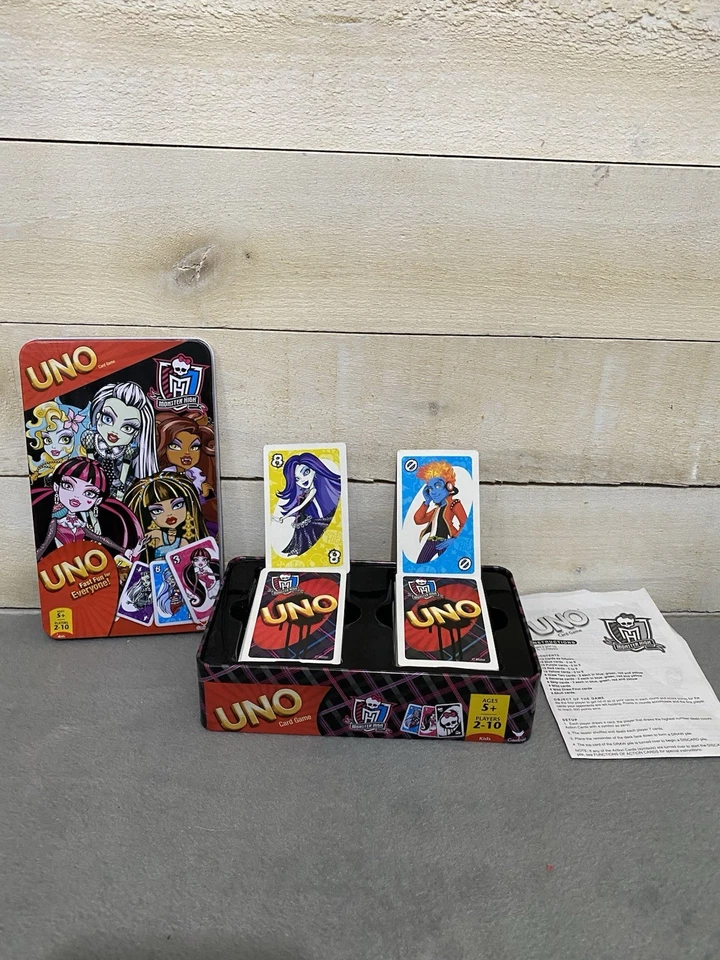Monster High Draculaura Mattel UNO Card Game Original Authentic- Pre-Owned Compl - Image 4 of 4