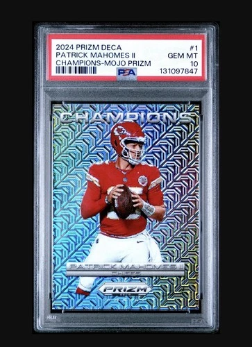 2024 Prizm Deca Patrick Mahomes #1 Champions Mojo /30 PSA 10 GEM MT