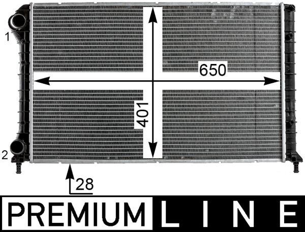 MAHLE CR 1990 000P Radiator, engine cooling for FIAT