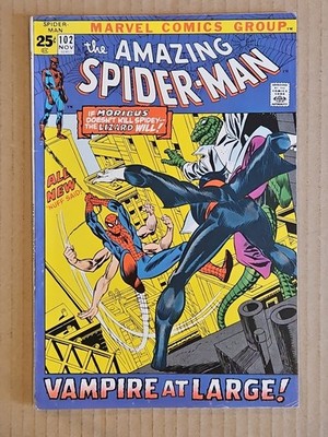 Amazing Spider-Man #102 2nd Appearance of Morbius Marvel 1971 VF