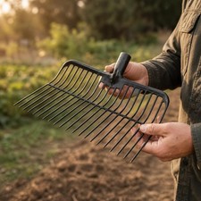 Forca da fattoria, testa di ricambio, forca da giardino resistente per