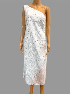 white asymmetrical dress zara LA LUNE ASYMMETRICAL LONG SLEEVE MINI DRESS | CREAM | DRESSES main image 1