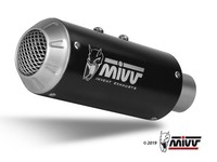 Mivv Sport MK3 Schwarzer EDELSTAHL-SCHALLDÄMPFER FÜR Kawasaki Z 400 2019-2023