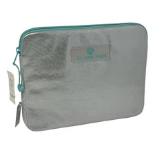 Silver Metallic Teal Ipad Mini Case Ebook Sleeve Live Love Dream Tech Storage