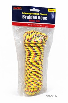RAPIDE 8mm x 15m PP Multifilament Geflochtenes Seil Schnur Marine Bootfahren Camping