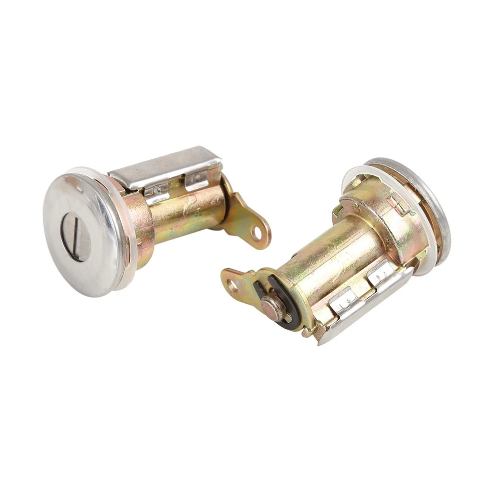 Paquete de 2 cilindros de cerradura de puerta + llave apta para camioneta Dodge B100 B200 Ramcharger Foto 3 de 4