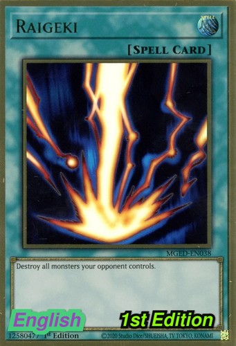 Raigeki MGED-EN038 YuGiOh Maximum Gold: El Dorado card