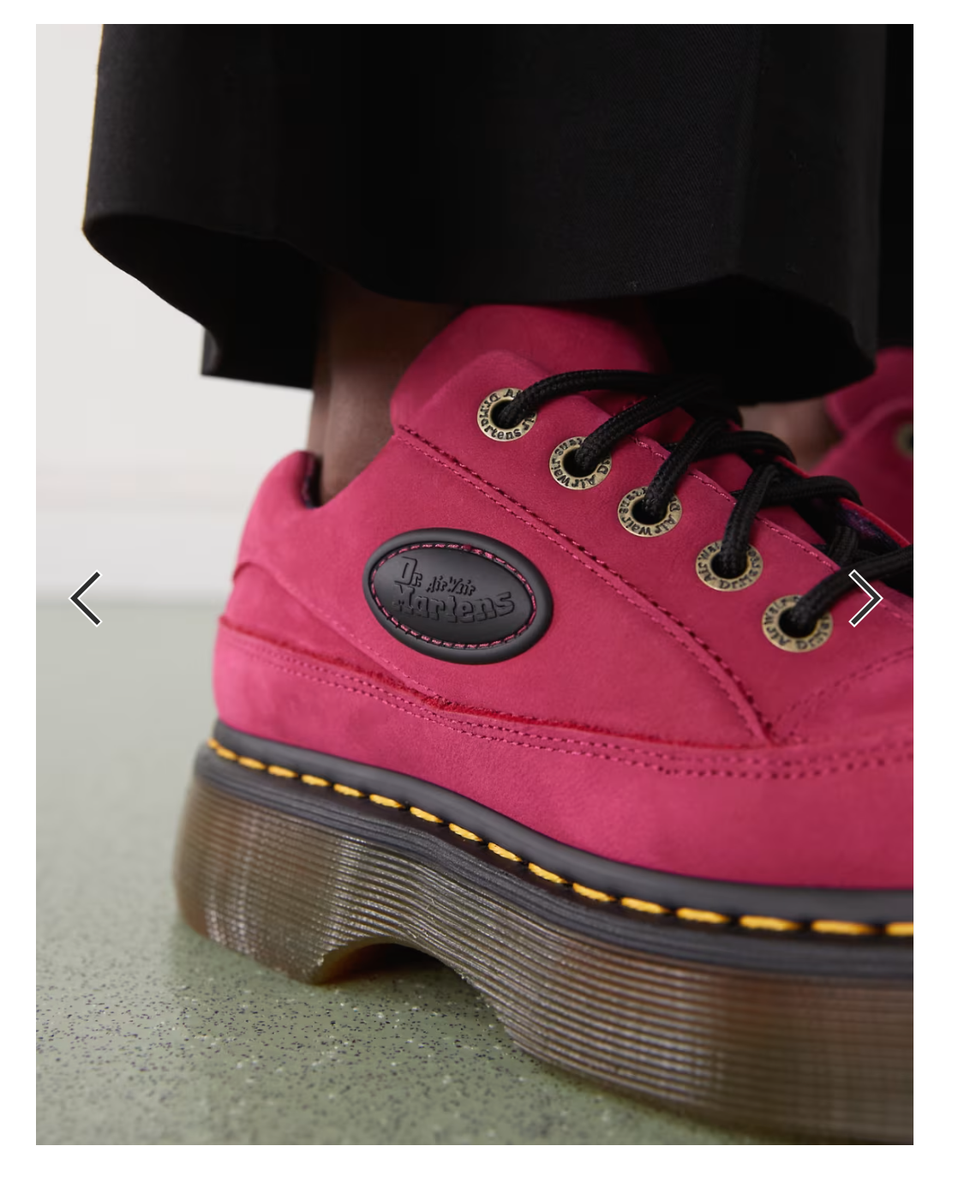Dr. Martens BUZZ 5-Eye Fuchsia Pink Milled Nubuck Shoes MSRP$195