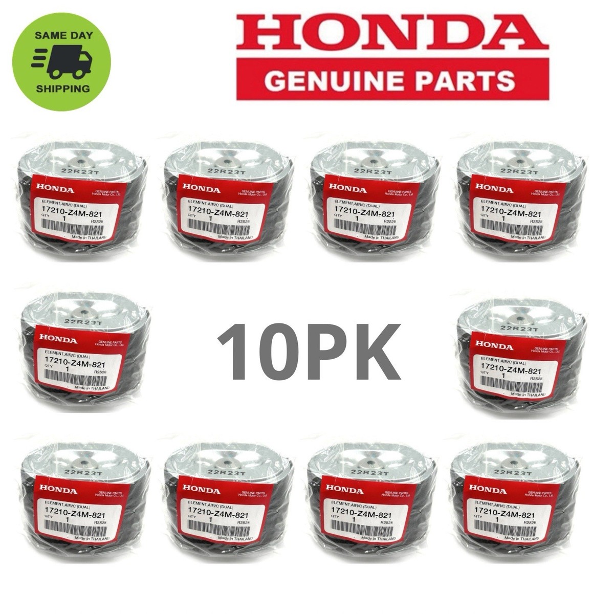 10PK Genuine Honda Air Filter Element AFZE18 GX160 GX200 17210-Z4M