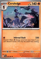 Ceruledge 020/094 Uncommon Phantasmal Flames Pokemon TCG