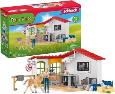 Farm World - 43 PC Veterinarian Practice Playset with Animal Figures and Acce...