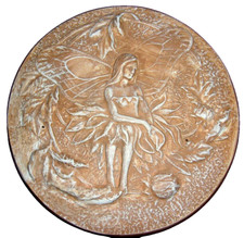 Concrete fairy stepping stone mold plaster cement abs plastic mould 10" x 1"