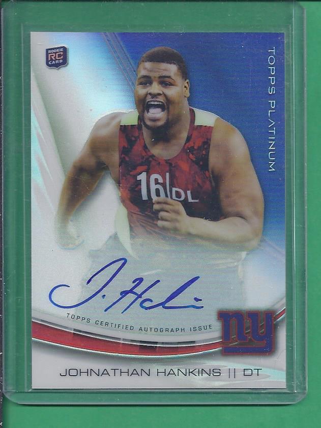 *2013 Topps platinum Rookie Autograph JOHNATHAN HANKINS no.A-JHA giants