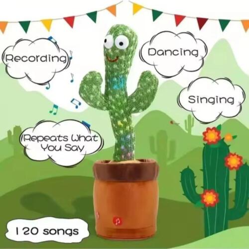 New Dancing Talking Cactus Toy for Baby Toddler, Boys Girls Gifts Singing Mimick - Picture 9 of 30