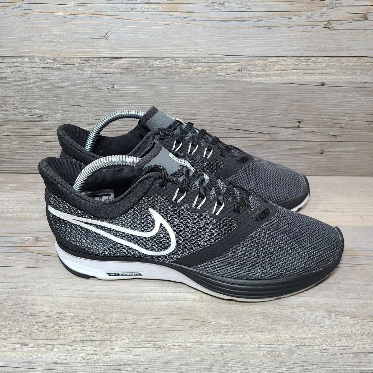 Nike Zoom Strike AJ0188-001 Gray Black Running Shoes Size 10 | eBay