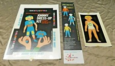 Rare Johnny Dress Up Kit Colorform Printers Proof For Colorforms Box and Set