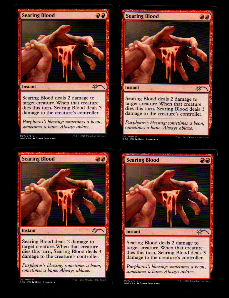 MRM ENGLISH 4x Sang calcinant - Searing Blood NM MTG Magic