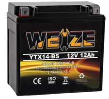 Weize YTX14-BS AGM Battery – High Performance, Sealed, for ATV & Motorcycles