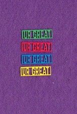 WORD RECTANGLE U R GREAT die cuts scrapbook cards