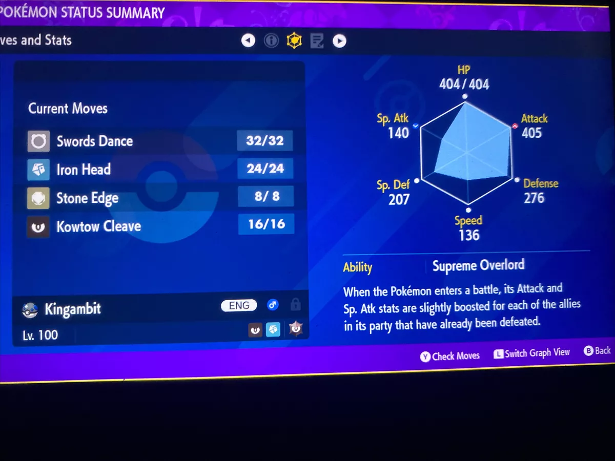 Pokemon Scarlet Violet Shiny Kingambit Max Stats 6IV Master -  Australia