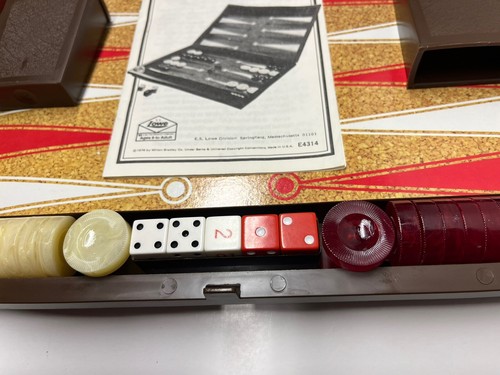 Vintage 1978 E.S. Lowe Tournament Backgammon Set E4314 Portable Case - Box Wear - Picture 3 of 8