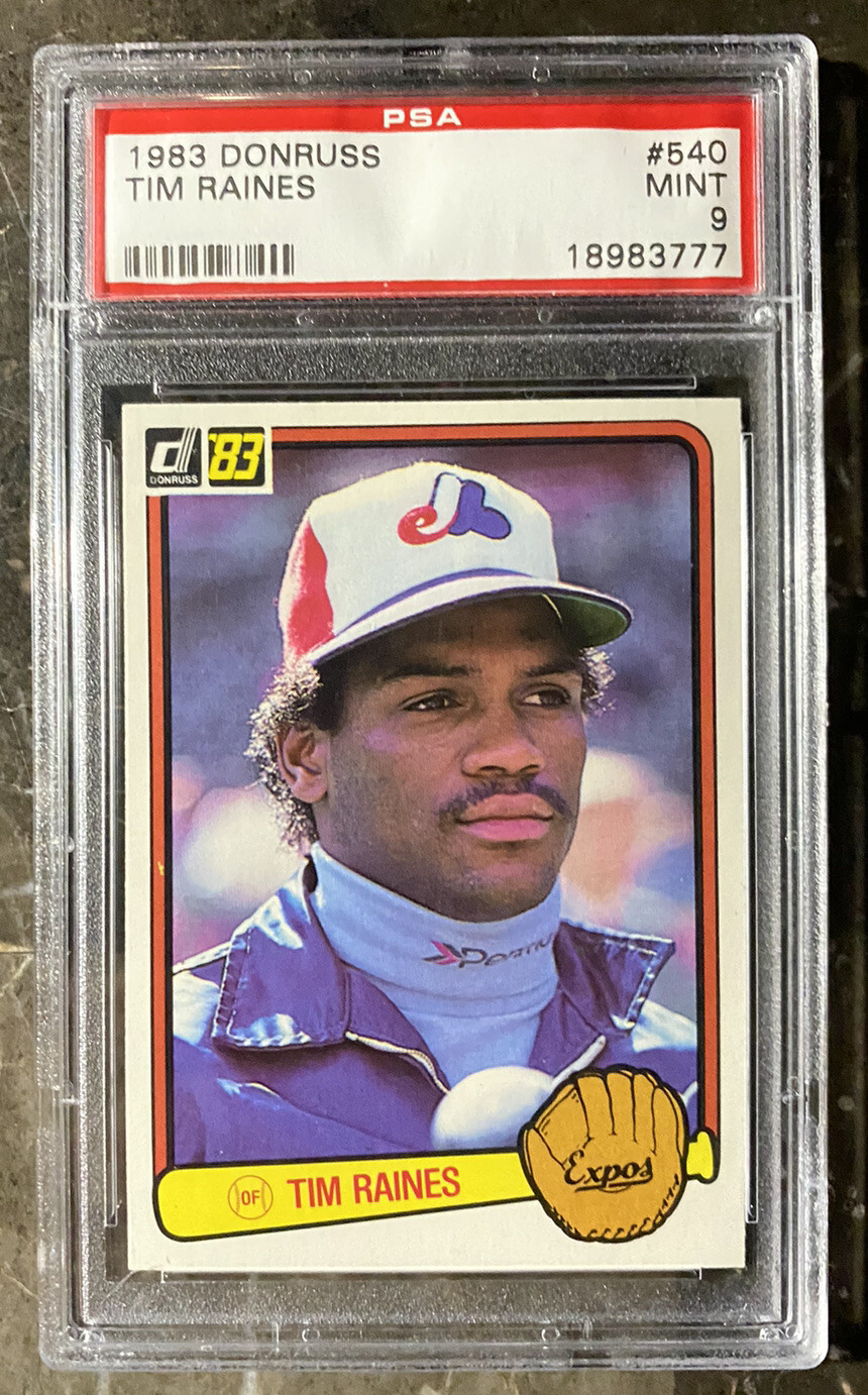 1983 Donruss #540 Tim Raines HOF Expos PSA 9 Mint