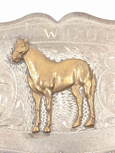 Diablo Sterling Silver Trophy Buckle 1972 West Coast Quarter Horse Association ? - Picture 2 of 5
