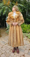 Vintage Ladies RED FOX FUR Mink Fur Jacket Coat