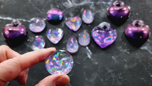 SMALL Faceted Crystal Pendant Silicone Mold AU - Picture 6 of 9