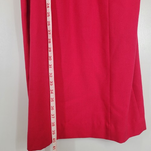 VINTAGE Leslie Fay Union Made Fuchsia Puff Sleeve Belted Dress 1970s Lady - Picture 6 of 20