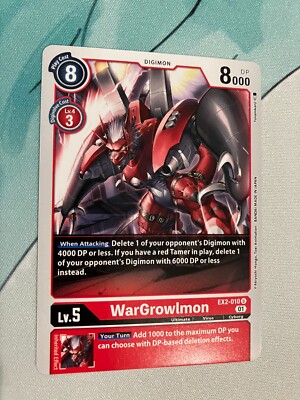 WarGrowlmon EX2-010 U Digimon CCG | Digital Hazard Near Mint