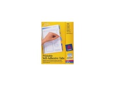 Avery 16281 Printable Repositionable Plastic Tabs, 1 1/4 Inch, Assorted, 96/Pack