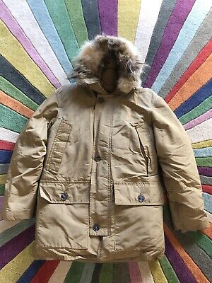 Vintage Eddie Bauer Goose Down Coyote Fur Hooded Heavy Parka Jacket XS ...