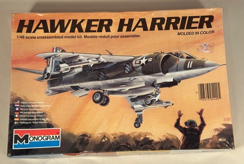 Hawker Harrier Model Kit 1981 Monogram 1/48