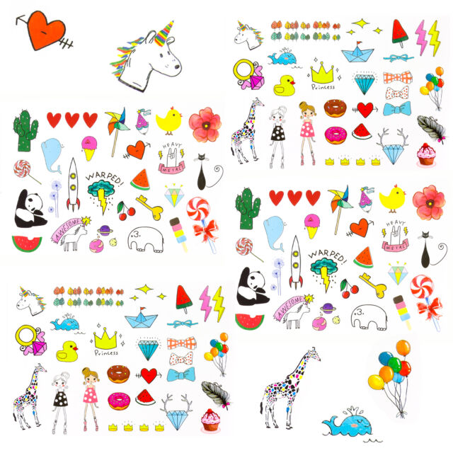 Kinder Tattoo Set Temporäre Kindertattoos zum Spielen - verschiedene Motive Kinder Tattoo Set Temporäre Kindertattoos zum Spielen - verschiedene Motive