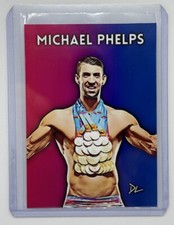 Michael Phelps Limited Edition Artist Signed Team USA Olympic Trading Card 5/10