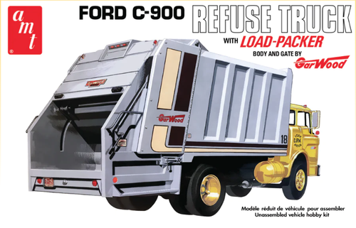 AMT 1/25 FORD C-900 CAB GAR WOOD LOAD PACKER GARBAGE TRUCK MODEL KIT 1247 F/S - Picture 5 of 8