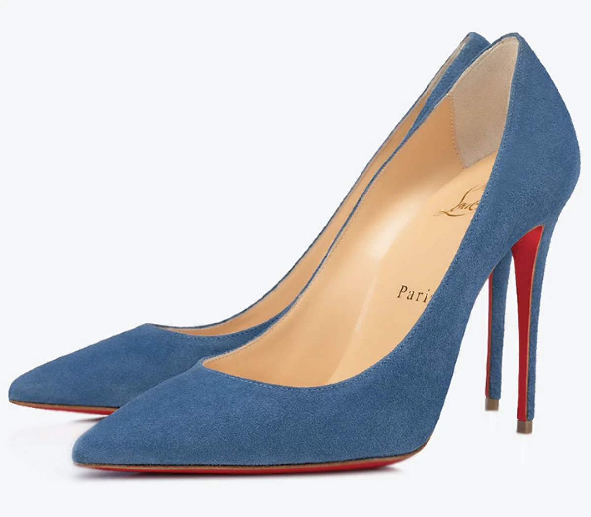 Christian louboutin blue suede pumps sale