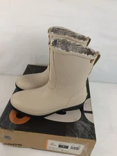 Open Box Bogs Amanda II Zip Plush Women's Rain Boots, Sandstone, W7