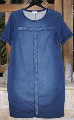 ESCADA SPORT Kleid Stretch Jeansoptik blau  Gr. 36 / S wie NEU NP 199,--  
