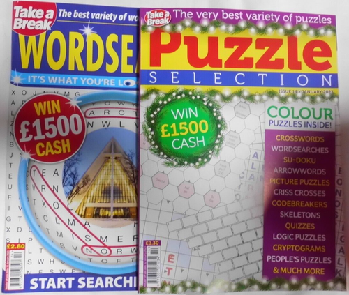 Take A Break Puzzle Selection Take A Break Wordsearch Magazines 14 Jan 2023 9771757561083 EBay