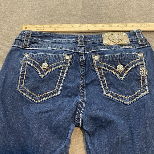 Miss Me Jeans Womens 30 Easy Skinny Mid Rise Blue Wash Denim Stretch Fits 31x27 - Picture 8 of 14