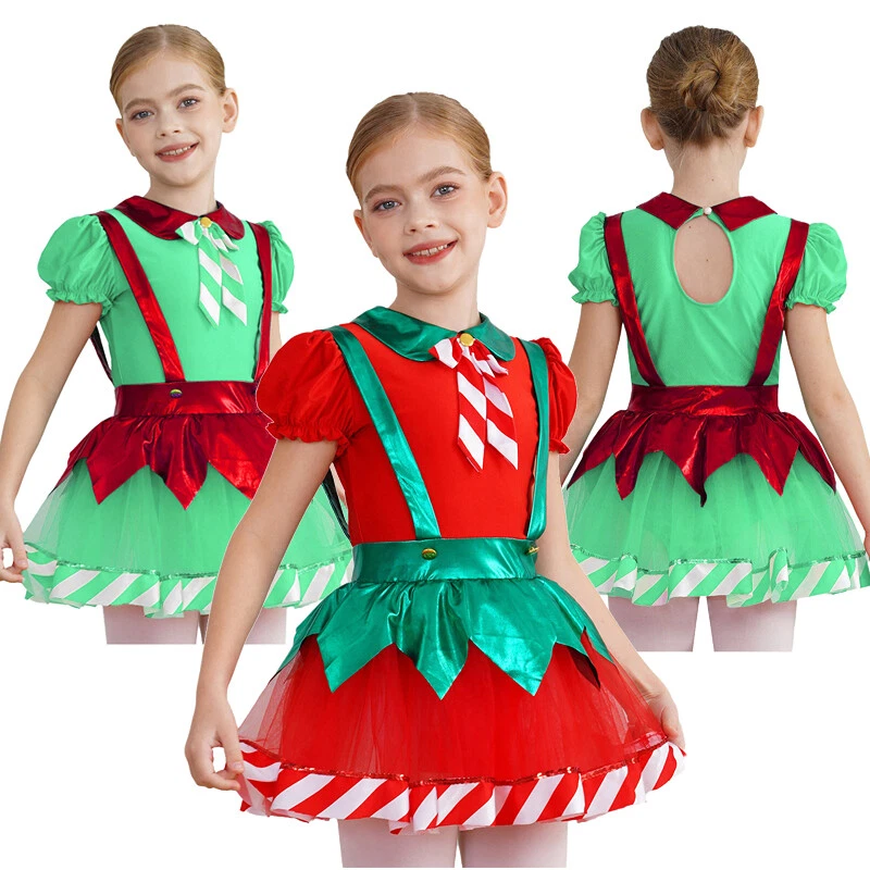 Kids Girls Dress Dance Skirt Bow Leotard Costume Gymnastic Ballet Competition - Image 3 of 4