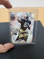 1992 Pro Set Power - #252 Sam Mills Signed Nfl Card