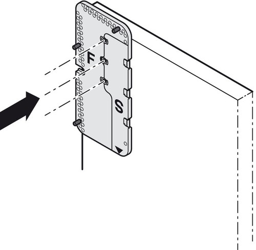 Accesorios Hafele para montaje de solapa de puerta única 90/107° espacio libre 1,11/1,8 empuje - Imagen 10 de 15