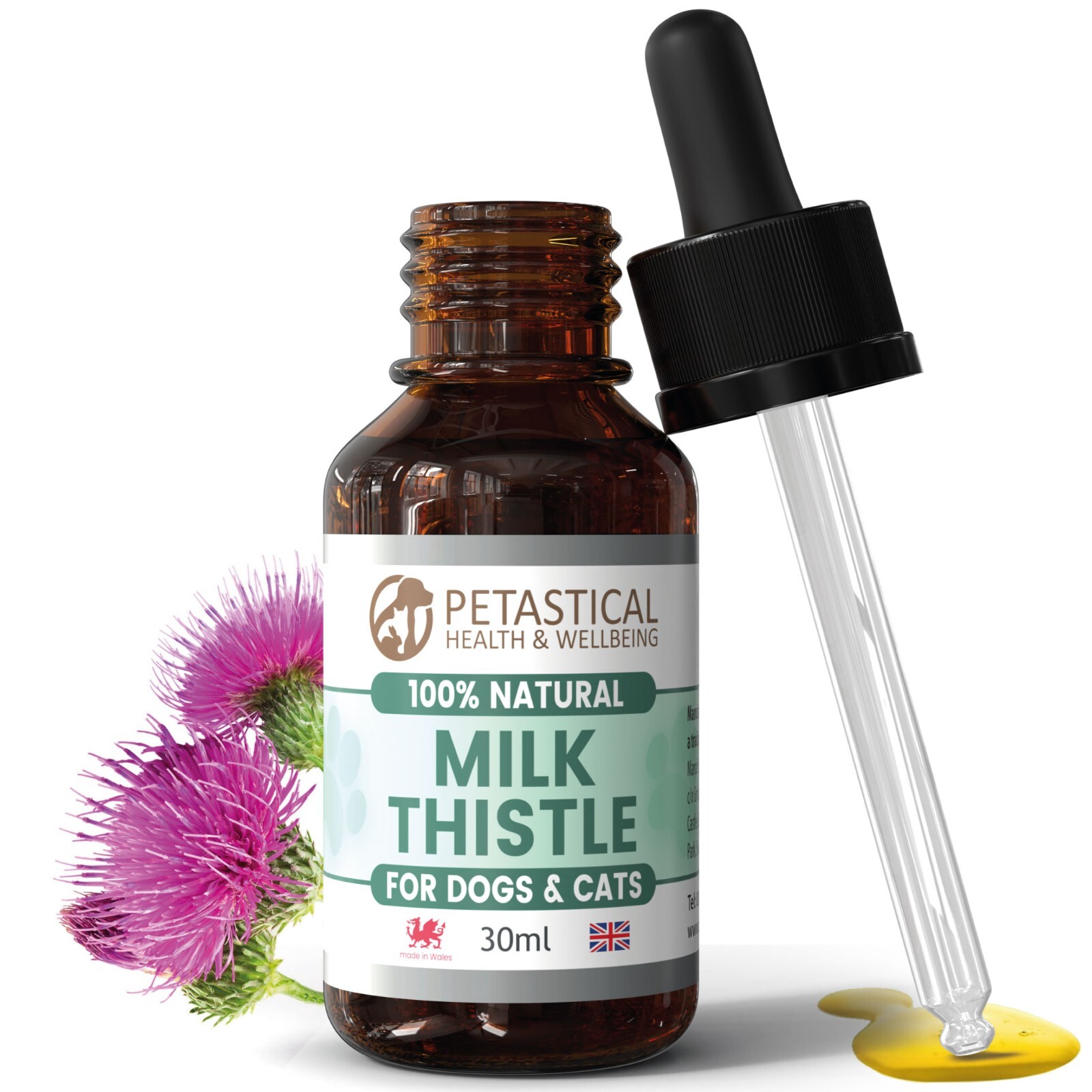 Milk Thistle for Dogs, Liver Support for Dogs, Natural Herbal Supplement Drops