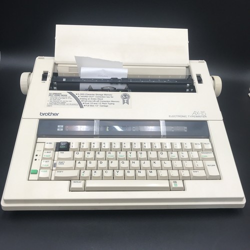 Brother AX15 Electronic Typewriter & Hard Cover Portable Needs new