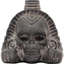 Real Screaming Aztec Death Whistle Obsidian Black Loudest Authentic Human